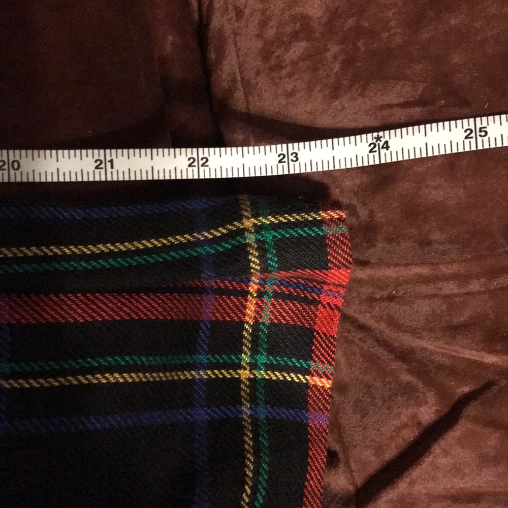 Cropped Black/Multicolor Plaid Jacket Euc - image 6
